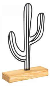 Hanah Home Kovová dekorácia Cactus 41 cm čierna
