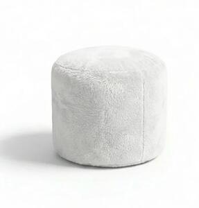 Sablio Taburetka Circle SOFTY - Cloud White - 38x48 cm