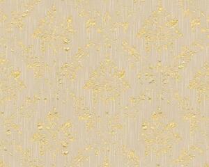 A.S. Création | Vliesová tapeta na stenu Metallic Silk 30662-4 | 0,53 x 10,05 m | béžová, zlatá