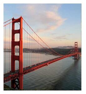 DIMEX | Vliesová fototapeta na stenu Most Golden Gate MS-3-0015 | 225 x 250 cm | červená, modrá, hnedá