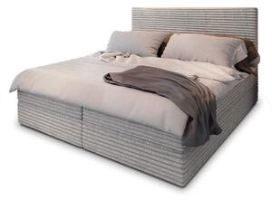 Manželská boxspring posteľ s úložným priestorom Samana 140x200 - sivá
