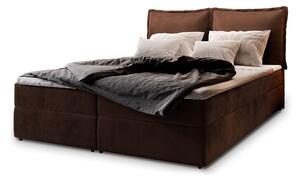 Manželská boxspring posteľ s úložným priestorom Lente 180x200 - čokoládová