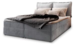 Manželská boxspring posteľ s úložným priestorom Lente 160x200 - sivá