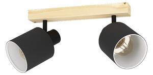 Eglo 99489 BATALLAS stropné bodové svietidlo/spot E27 2x10W drevo, čierna, biela