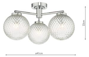 Där Lighting WAY5350 - Kúpeľňové prisadené svietidlo WAYNE 3xG9/3W/230V IP44 chróm