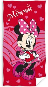 Plážová osuška Minnie Mouse - Pink hearts