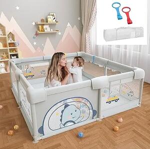 Detská Ohrádka Playfort™ - 180 X 150 Cm, Detská ohrádka PlayFort™ (Sivá) - 180 x 150 cm