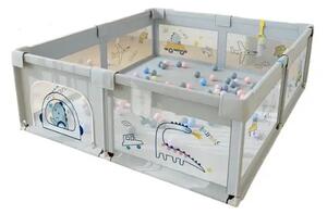 Detská Ohrádka Playfort™ - 180 X 150 Cm, Detská ohrádka PlayFort™ (Sivá) - 180 x 150 cm