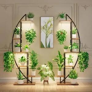Moonflower™ Stojan Na Rastliny V Tvare Polmesiaca S Osvetlením