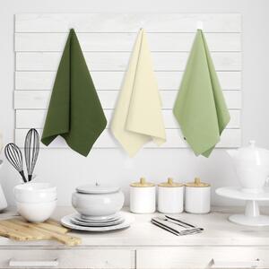 AmeliaHome Súprava kuchynských uterákov Letty Plain - 3 ks zelená