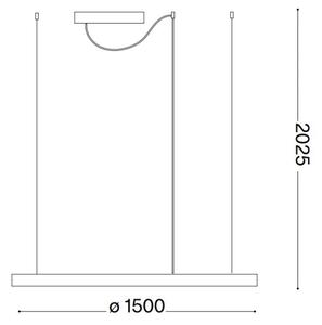 Ideal Lux - LED luster na lane ORACLE SLIM, 83 W, 230 V, 2700 K, priemer 150 cm, biely