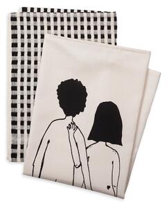 Bavlnená utierka Naked Couple – set 2 ks