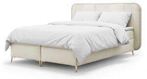 Čalúnená boxspring manželská posteľ s matracom Fandy 140x200 - biela