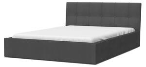 GM Čalúnená manželská posteľ s úložným priestorom Ingrit - tmavo sivá Rozmer: 140x200