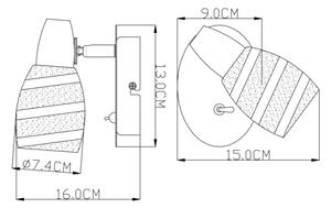 Globo 54985-1 - Bodové svietidlo ROY 1xE14/40W/230V