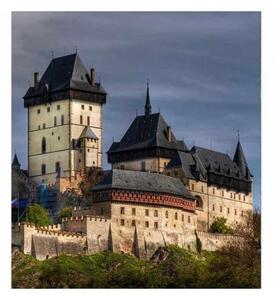 DIMEX | Vliesová fototapeta na stenu Karlštejn MS-3-0032 | 225 x 250 cm | béžová, zelená, modrá