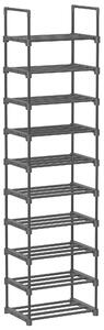 REGÁL NA TOPÁNKY, čierna, 45/174/30 cm Boxxx - Skrine, regály & police na topánky, Online Only