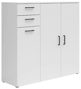 KOMODA, biela, 120/115/40 cm Carryhome - Komody