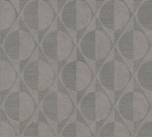 A.S. Création | Vliesová tapeta na stenu Pop Style 37478-5 | 0,53 x 10,05 m | čierna, metalická, hnedá, šedá
