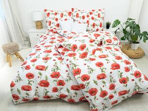 Krepové obliečky Vlčí mak Zapínanie: Gombík, Veľkosť vankúše: 70x90, Veľkosť prikrývky: 140x220