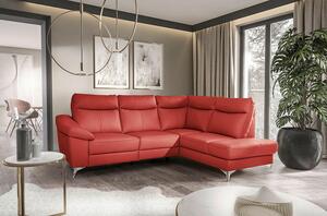 ROHOVÁ SEDAČKA, textil, koža, červená Livetastic - Sedačky, Online Only