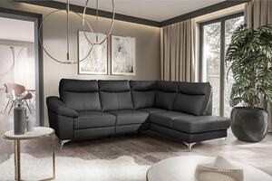 ROHOVÁ SEDAČKA, textil, koža, čierna Livetastic - Sedačky, Online Only