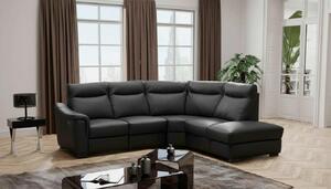ROHOVÁ SEDAČKA, textil, koža, čierna Livetastic - Sedačky, Online Only