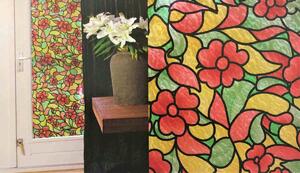 PATIFIX | samolepiaca okenná fólia na sklo 61-2250 | šírka 67,5 cm | FAREBNÉ KVETY