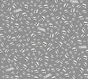 A.S. Création | Vliesová tapeta na stenu Karl Lagerfeld 37843-2 | 0,53 x 10,05 m | biela, čierna, šedá