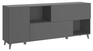 ŠIROKÁ KOMODA, čierna, 180/76/39 cm P & B - Online Only drobný nábytok, Online Only