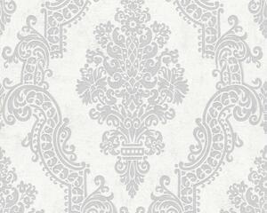 A.S. Création | Vliesová tapeta na stenu Pure Elegance 39765-5 | 0,53 x 10,05 m | biela, šedá