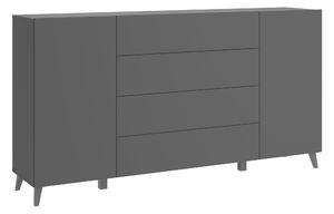 ŠIROKÁ KOMODA, čierna, 180/95,4/39 cm P & B - Online Only drobný nábytok, Online Only