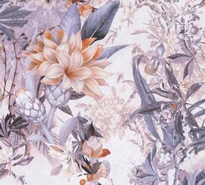 A.S. Création | Vliesová tapeta na stenu Dream Flowery 38177-2 | 0,53 x 10,05 m | biela, fialová, béžová