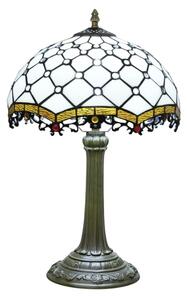 Tiffany stolná lampa Stone Elegance 126 HuizhouOufuLighting v48xš30,sklo/kov,40W (Stone elegance)