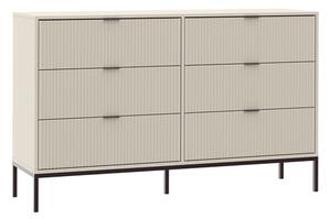 Komoda Cambre Wave II, krémová / biela