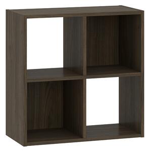 Regál Sinde 2x2, tmavý orech