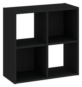 Regál Sinde 2x2, čierna