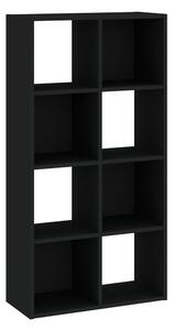 Regál Sinde 2x4, čierna