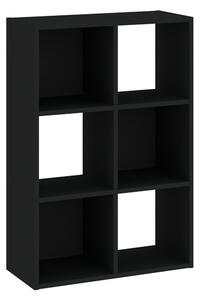 Regál Sinde 2x3, čierna