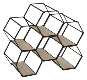STOJAN NA VÍNO HIVE 25,5X29,5X15 CM ČIERNA/HNEDÁ