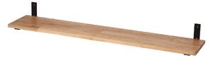 Atmowood dubová polica 100 cm - spodné kovanie Kovanie: Čierne kovanie
