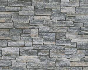 A.S. Création | Vliesová tapeta na stenu Best of Wood & Stone 95871-1 | 0,53 x 10,05 m | čierna, hnedá, šedá
