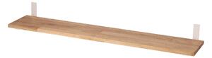 Atmowood dubová polica 100 cm - spodné kovanie Kovanie: Biele kovanie