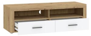 TV stolík Mina, dub artisan / biela