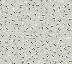 A.S. Création | Vliesová tapeta na stenu Karl Lagerfeld 37843-3 | 0,53 x 10,05 m | biela, čierna, šedá