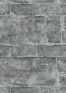 DIMEX | Vliesová tapeta na stenu WPE-901501 | 0,53 x 10,05 m | šedá, metalická