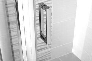 Sprchovací kút, Mistic, obdĺžnik, 90x80x190 cm, chróm ALU, sklo Číre