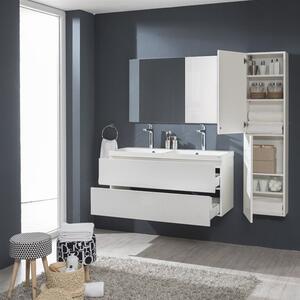 Mereo Aira, kúpeľňová skrinka s keramickým umývadlom 81 cm, biela, dub, šedá Aira, kúpeľňová skrinka s keramickým umývadlom 81 cm, biela Variant: Air…