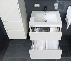 Mereo Opto, kúpeľňová skrinka s keramickým umývadlom 61 cm, biela, dub, biela/dub, čierna Opto, kúpeľňová skrinka s keramickým umývadlom 61 cm, biela…