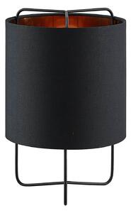 Lindby Kesta stolná lampa, čierno-zlatá, 32 cm